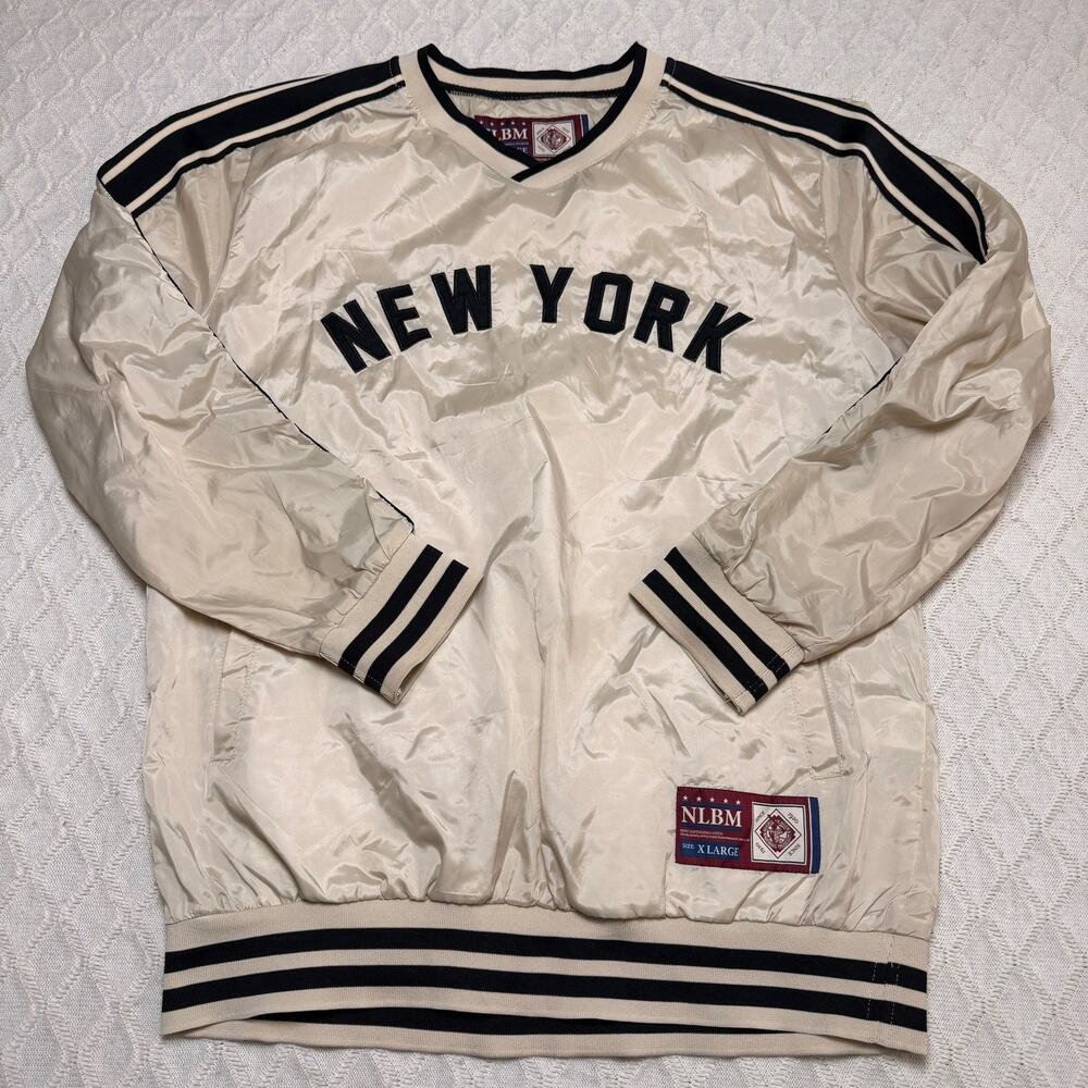 New York NLBM Negro League Baseball Museum XL V Neck long sleeve wind breaker